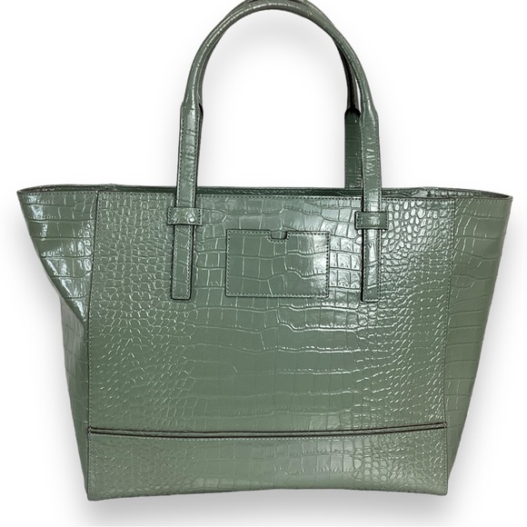 Kate Spade Bedford Riverside St Exotic Mint Vinyl croc Embossed Bag - Picture 3 of 8